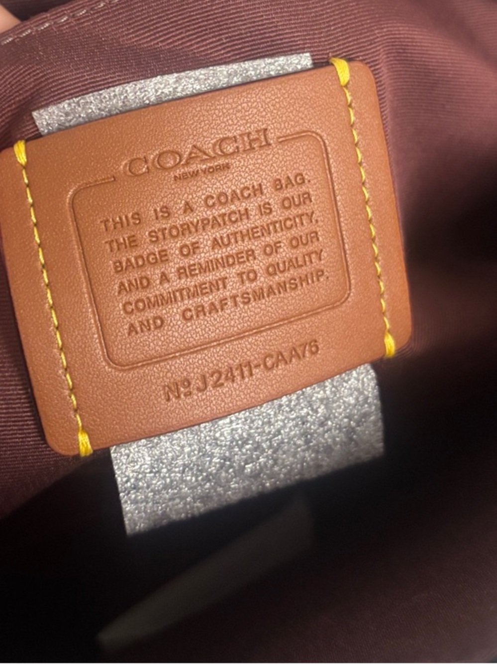 Coach Black Leather Bow-Print Satchel - Picture 5 of 5